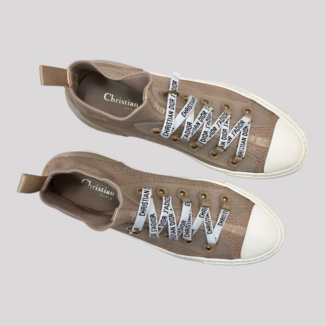 Christian Dior Walk’N’Dior Nude Knit Sneakers