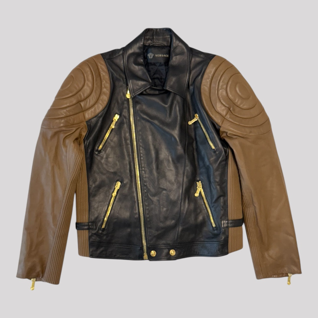 Versace Leather Biker Jacket Rico Love