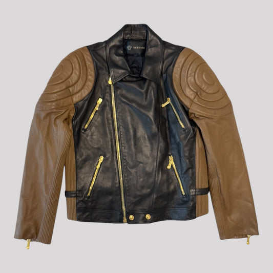 Versace Leather Biker Jacket Rico Love