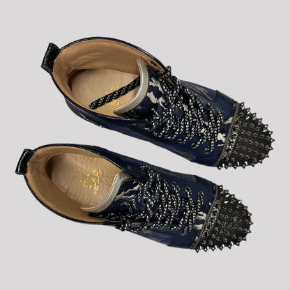 Christian Louboutin Camouflage Print Studded Accents Sneakers