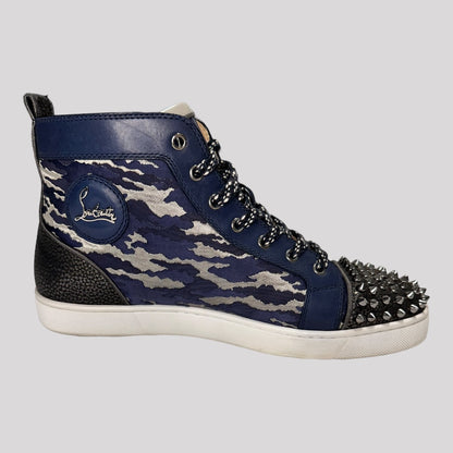 Christian Louboutin Camouflage Print Studded Accents Sneakers