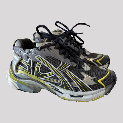 Balenciaga Dark Grey Yellow Runner Sneaker