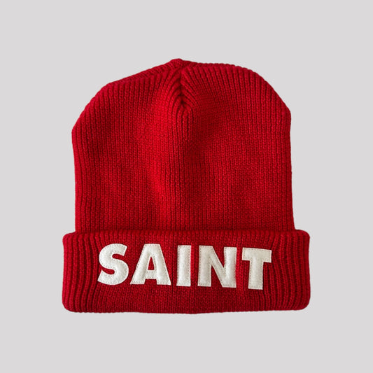 Saint Michael Logo Patches Wool Beanie