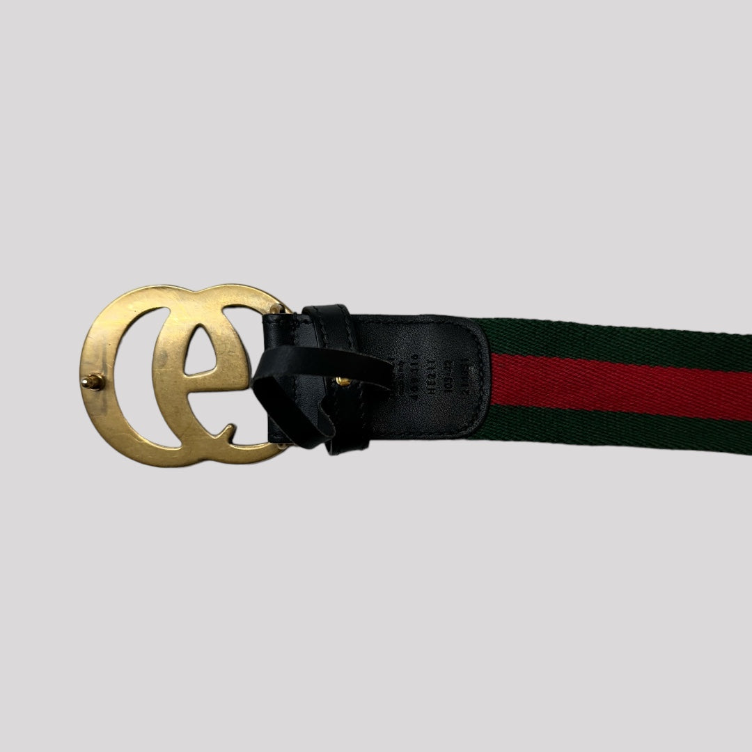 Gucci Interlocking G Buckle Web Belt