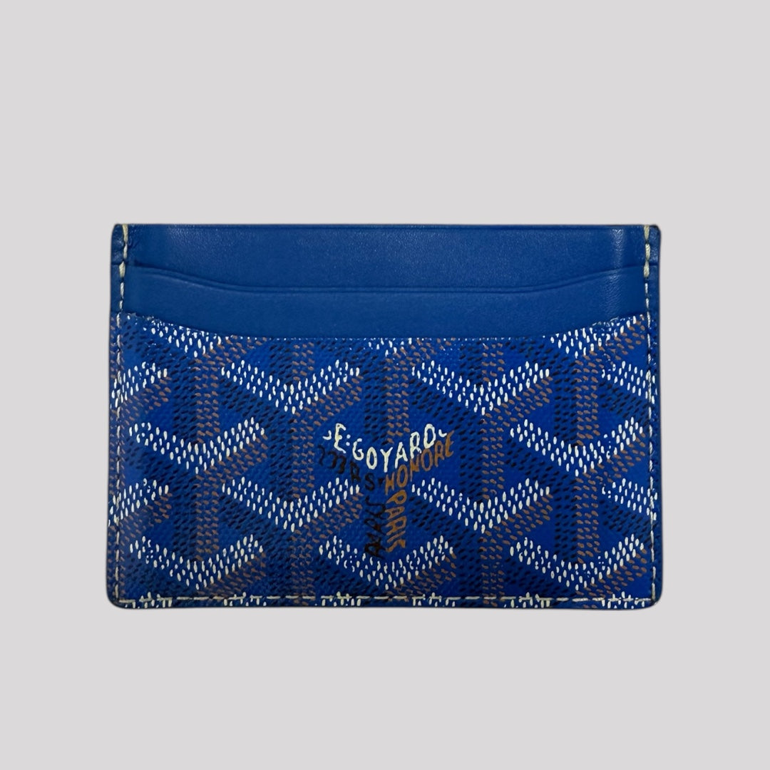Goyard Goyardine Saint Sulpice Card Holder Sky Blue