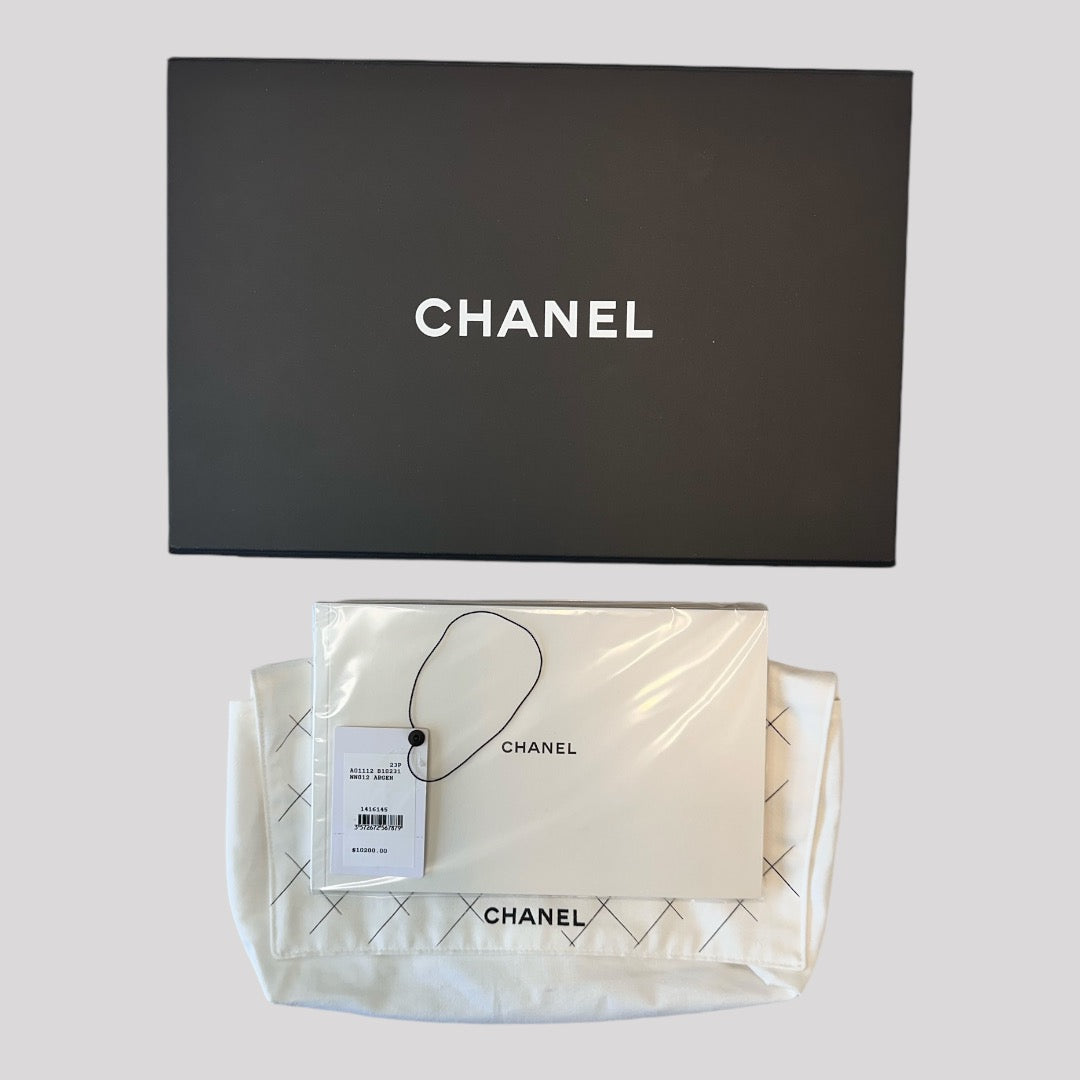 Chanel Metallic Lambskin Quilted Medium Double Flap Silver Bag