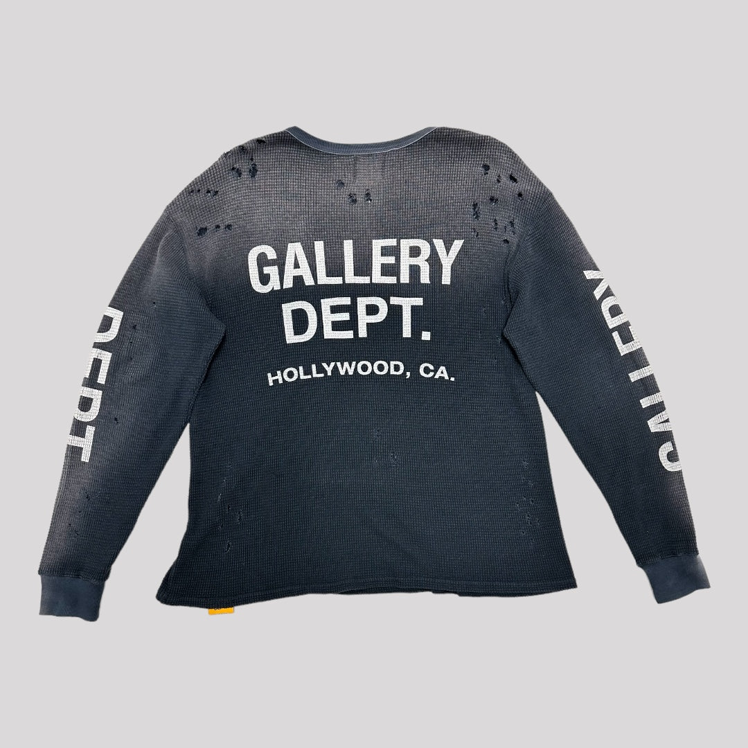 Gallery Dept Distressed Urcle Thermal Long Sleeve Shirt