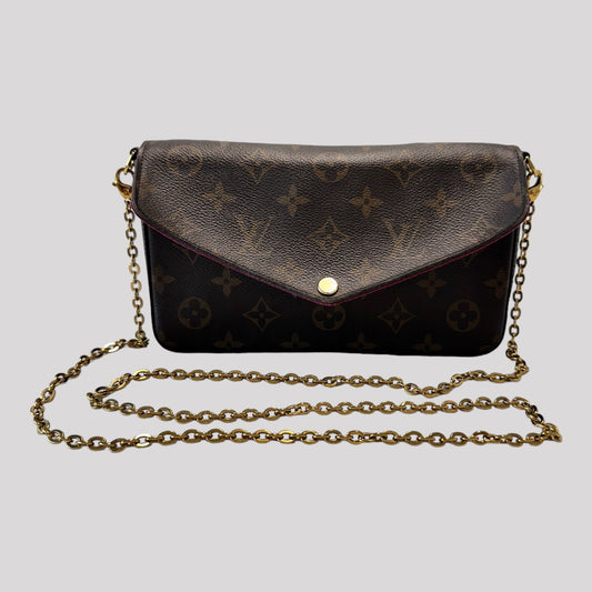 Louis Vuitton Felicie Pochette LV Monogram Chain Bag