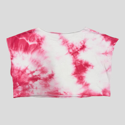 Balmain Tie-Dye Print Bateau Neckline Crop Top