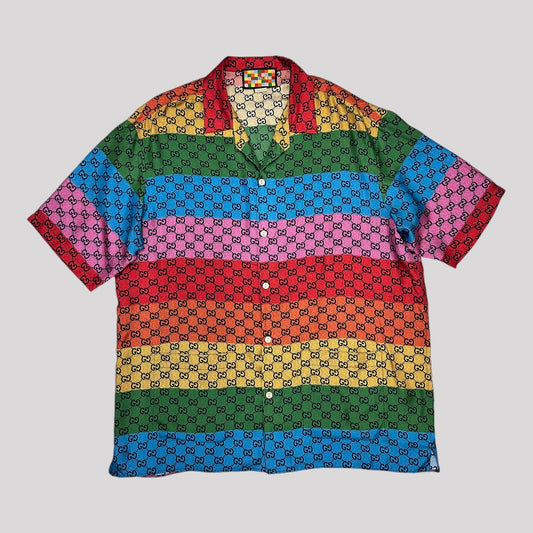 Gucci Rainbow Slik Supreme GG Shirt