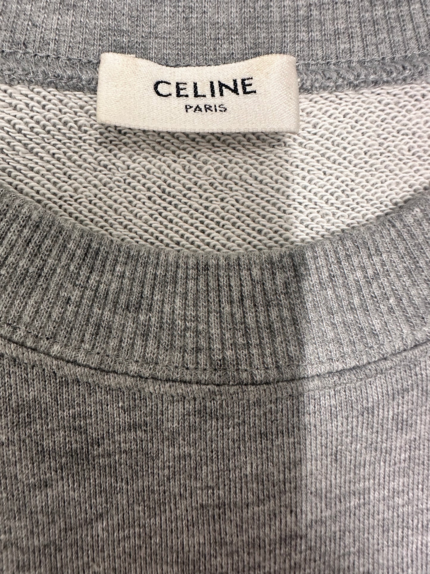 Celine Studded Logo Camouflage Sleeve Sweatshirt