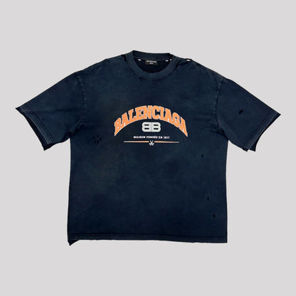 Balenciaga Maison Distressed T-Shirt