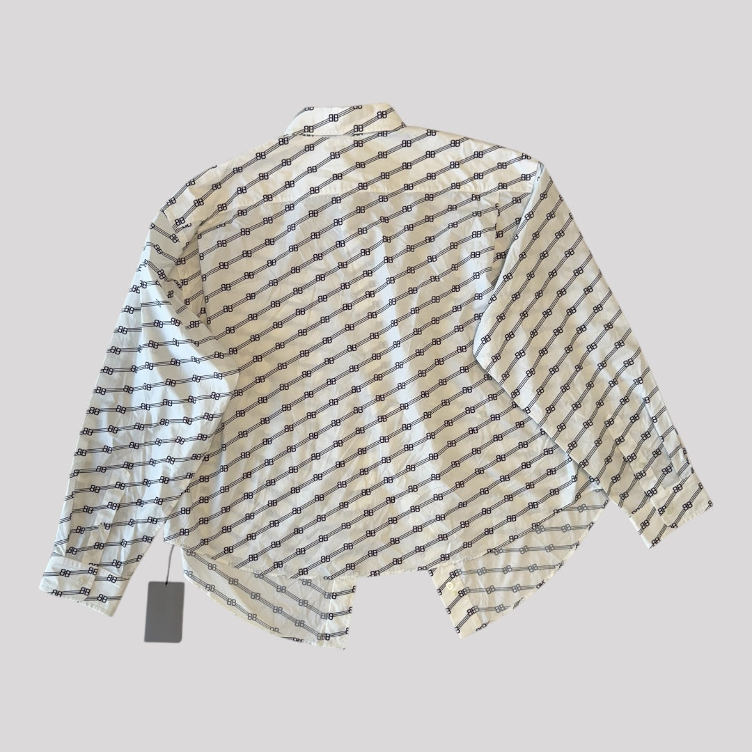 Balenciaga BB logo Poplin Button Up Shirt