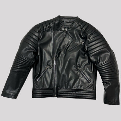 Balmain Paris Biker Synthetic Leather Jacket