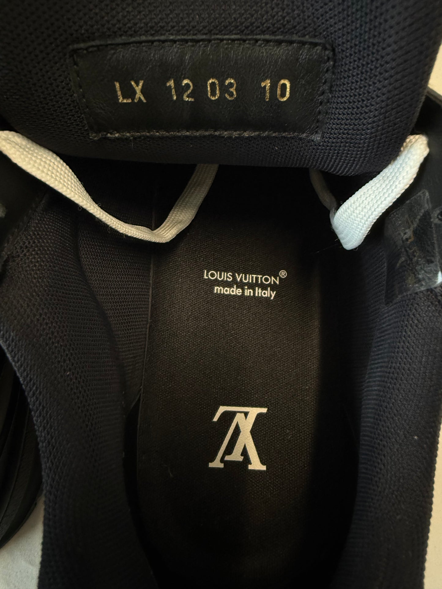 Louis Vuitton Black Embossed Monogram Trainer Sneakers