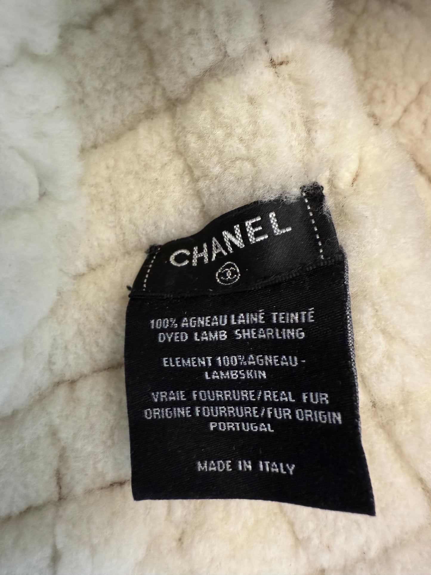 Chanel Quilted Shearling Trapper Hat