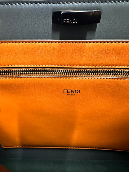 Fendi Peekaboo ISeeU Medium Gray Leather Bag