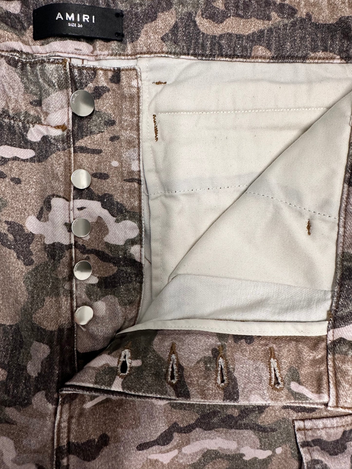 Amiri M65 Camo Kick Flare Cargo Pants