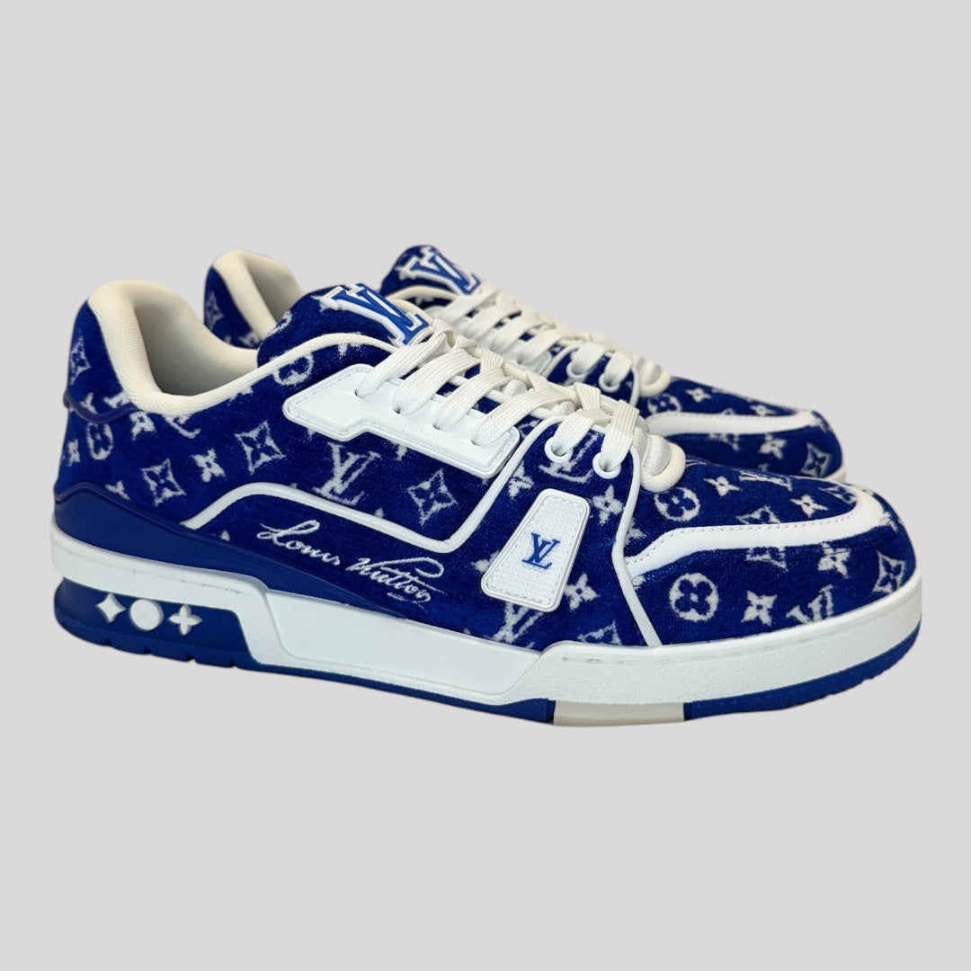 Louis Vuitton Jacquard Velvet Monogram LV Trainer Sneakers