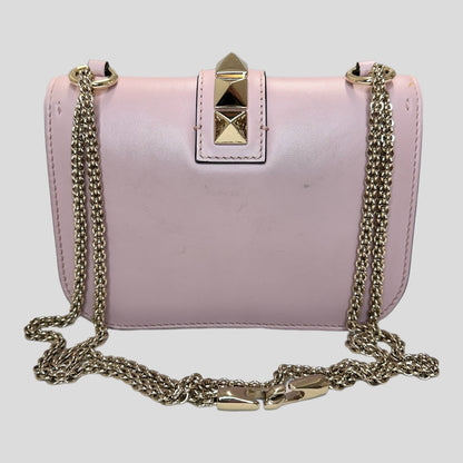 Valentino Small Rockstud Glam Lock Flap Bag