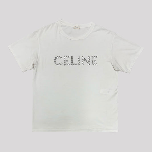 Celine Loose Studded Cotton T-Shirt
