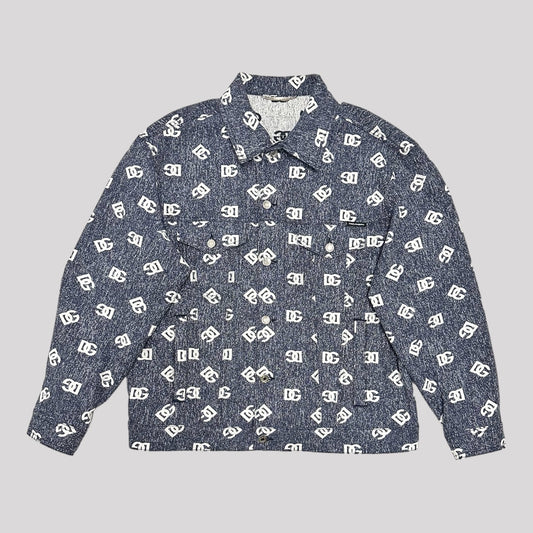 Dolce & Gabbana DG Logo Jacquard Denim Jacket