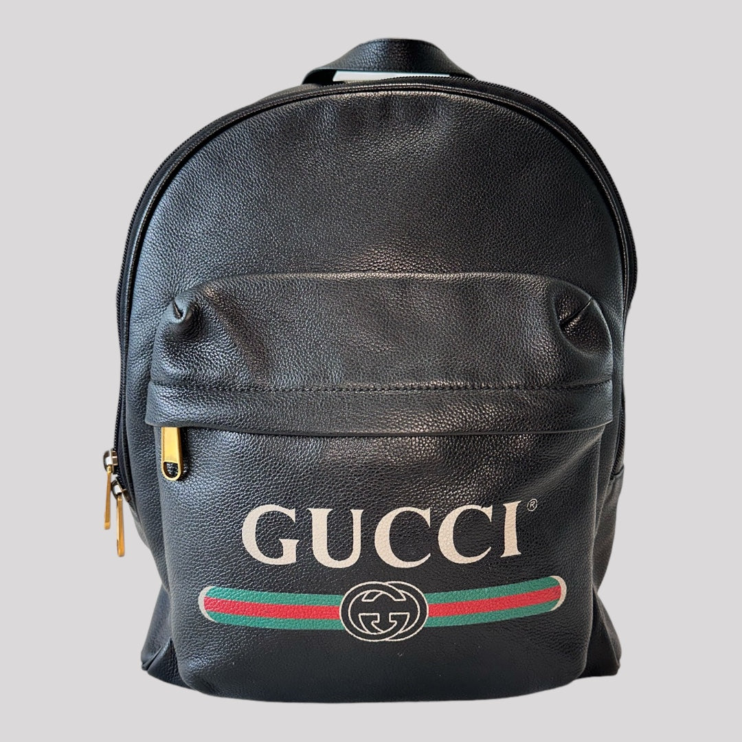 Gucci Vintage Logo Leather Backpack