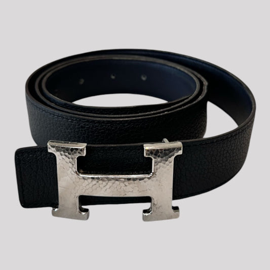 Hermes H Martelee Buckle Reverse Leather Belt