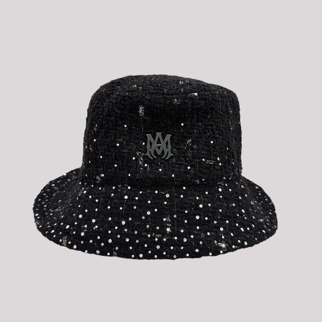 Amiri Crystal Boucle Bucket Hat