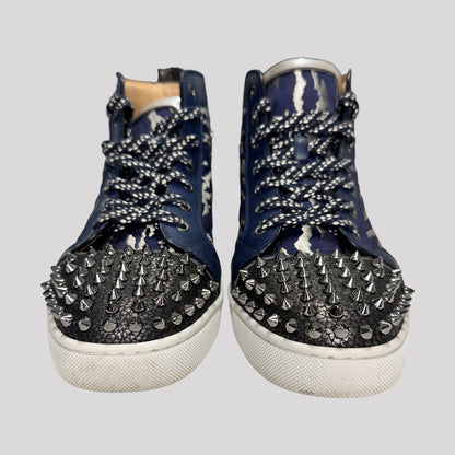 Christian Louboutin Camouflage Print Studded Accents Sneakers