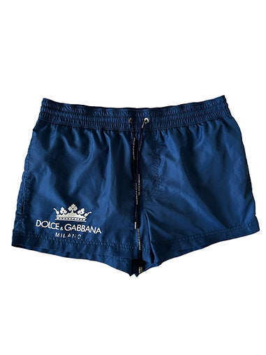 Dolce & Gabbana Crown Logo Swim Shorts