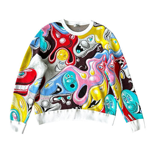 Dior X Kenny Scharf Cartoon Multicolored Sweater