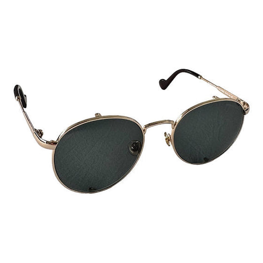 Moncler Blazon Gunmetal Round Metal Frame Sunglasses