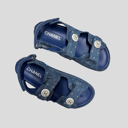 Chanel Denim CC Dad sandals