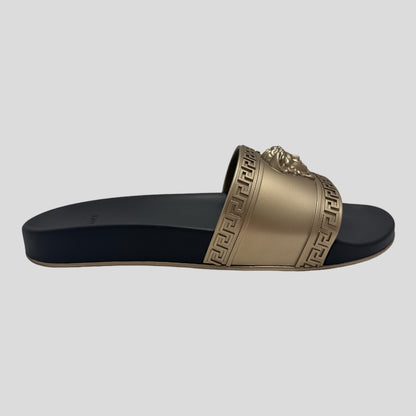 Versace Metallic Medusa Slides