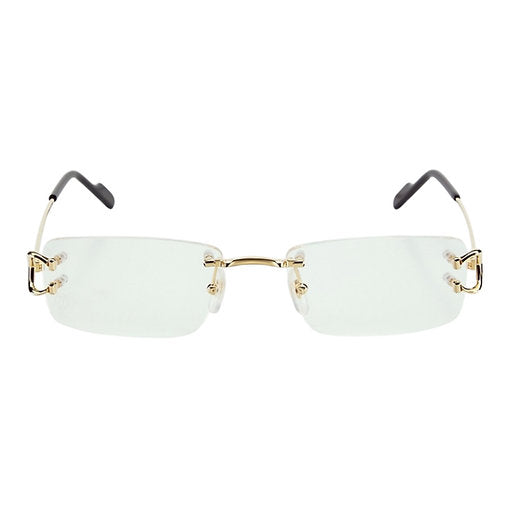 Cartier Signature C Rimless 24k Gold-plated 56mm Rectangular Eyeglasses