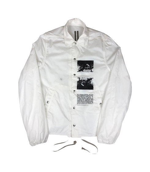 Rick Owens Drkshdw White Print Jacket