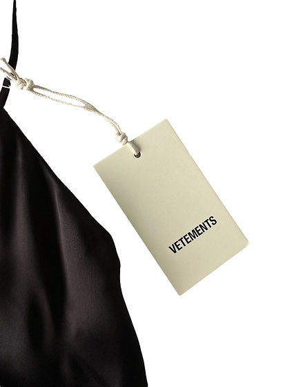 Vetements Logo Silk Blend Top