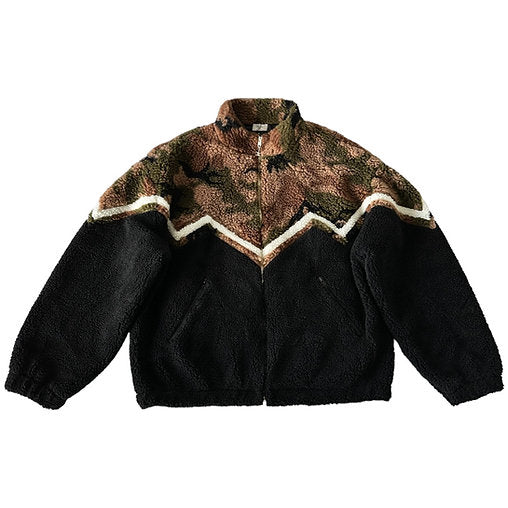 Celine Homme Camouflage-print Fleece Jacket