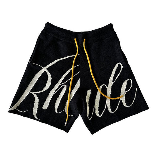 Rhude Intarsia Knit Logo Motif Shorts