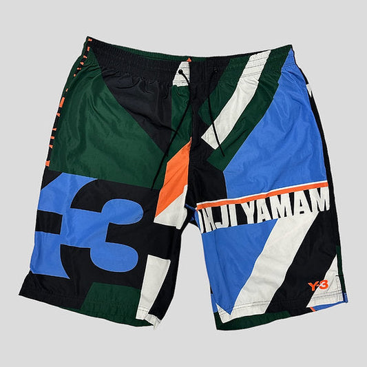 Y-3 Noble Colour-Block Long Swim Shorts