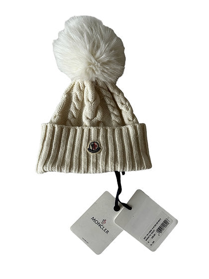 Moncler Faux Fur Pom Pom Beanie