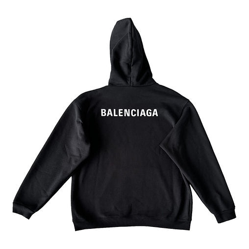 Balenciaga Terry Logo Pullover Hoodie