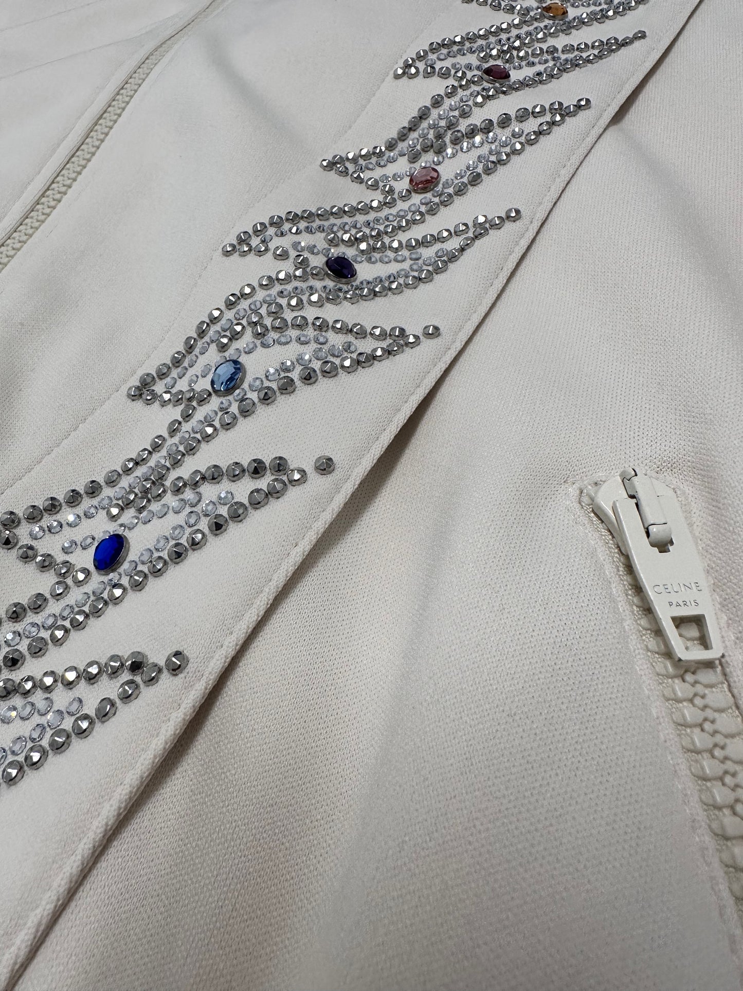 Celine Embellished Jersey Track Jacket