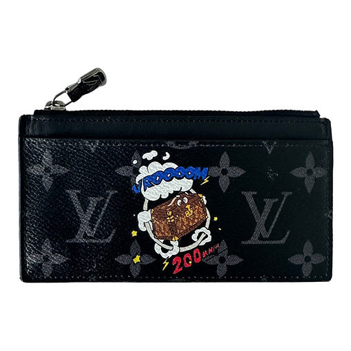 Louis Vuitton Limited Edition Comic Trunk Printed Monogram Coin Card Holder