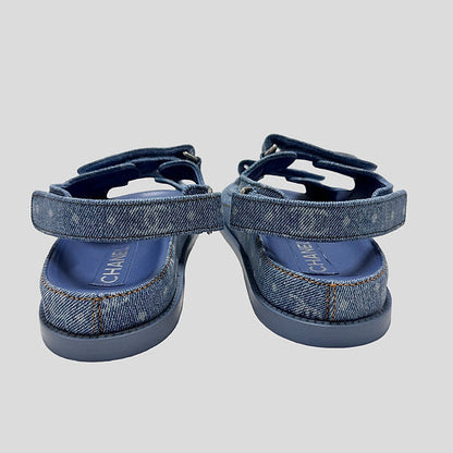 Chanel Denim CC Dad sandals