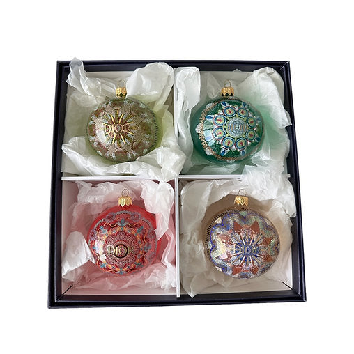 Christian Dior 4 Luminaire Christmas Ornaments