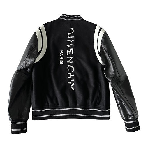 Givenchy Split Logo Leather Varasity Jacket