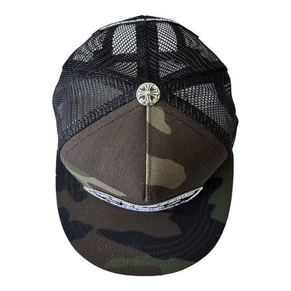 Chrome Hearts 3 Cross Hollywood Camo Trucker Hat