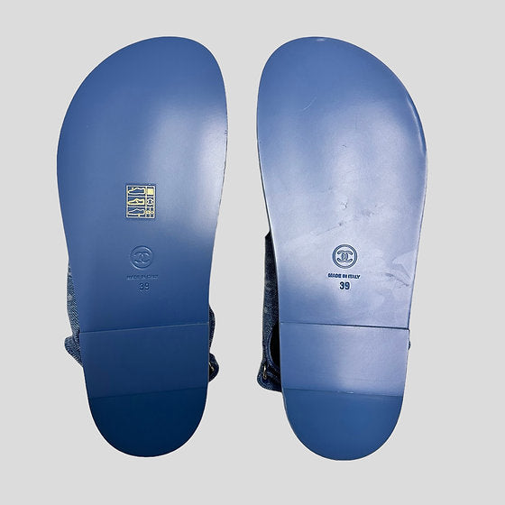 Chanel Denim CC Dad sandals